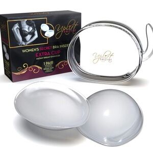 Uplift Secret Silicone Bra Inserts Extra Cup 1 Pair Breast Enhancer Medium Size